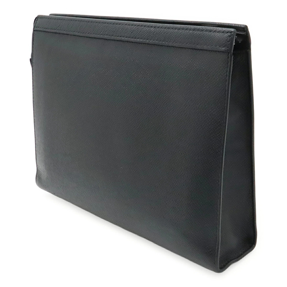 Louis Vuitton Pochette Taiga Calf Shoulder Voyage Leather Bag Black Noir Black
